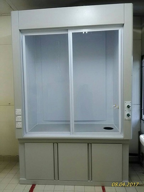 Mild Steel Fume Cupboard With Horizontal Sash